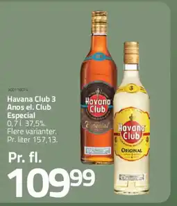 Fleggaard Havana Club 3 Anos el. Club Especial tilbud