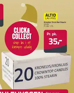 Fleggaard Kronelys Ren Stearin tilbud