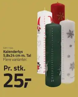 Fleggaard Kalenderlys m. Tal Flere varianter. tilbud