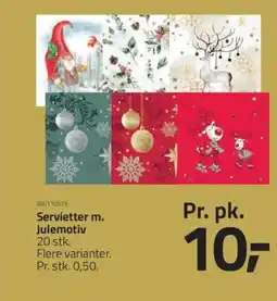 Fleggaard Servietter m. Julemotiv tilbud