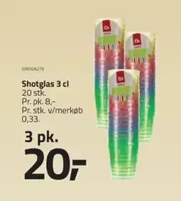 Fleggaard Shotglas 3 cl tilbud