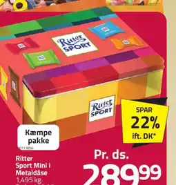 Fleggaard Ritter Sport Mini i Metaldåse tilbud