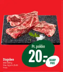 Min Købmand Stegeben tilbud