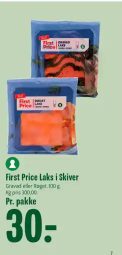 Min Købmand First Price Laks i Skiver tilbud