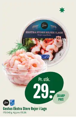 Min Købmand Gestus Ekstra Store Rejer i Lage tilbud