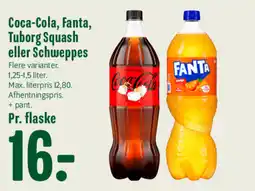Min Købmand Coca-Cola, Fanta, Tuborg Squash eller Schweppes tilbud