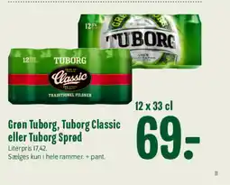 Min Købmand Grøn Tuborg, Tuborg Classic eller Tuborg Sprød tilbud