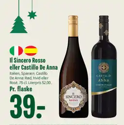 Min Købmand Il Sincero Rosso eller Castillo De Anna tilbud