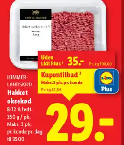 Lidl HIMMERLANDSKØD Hakket oksekød tilbud