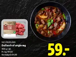 Lidl VILSTRUPGÅRD Gullasch af ungkvæg tilbud