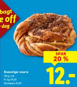 Lidl Brunsviger-snurre tilbud