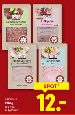 Lidl 3-STJERNET Pålæg tilbud