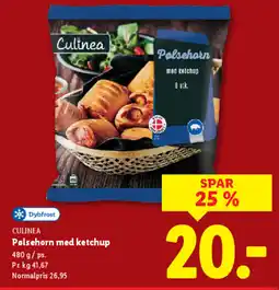 Lidl CULINEA Pølsehorn med ketchup tilbud