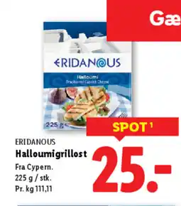 Lidl ERIDANOUS Halloumigrillost tilbud