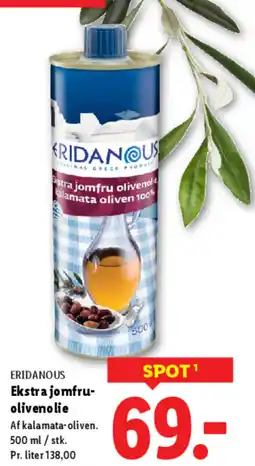 Lidl ERIDANOUS Ekstra jomfru- olivenolie tilbud