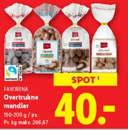 Lidl FAVORINA Overtrukne mandler tilbud