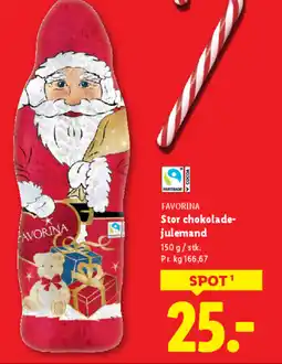 Lidl FAVORINA Stor chokolade- julemand tilbud