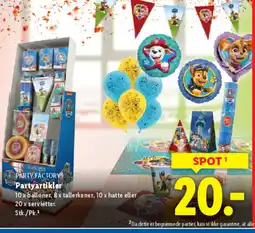 Lidl PARTY FACTORY Partyartikler tilbud