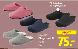 Lidl ESMARA® Clogs med filt tilbud
