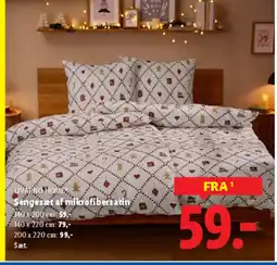 Lidl LIVARNO HOME Sengesæt af mikrofibersatin tilbud