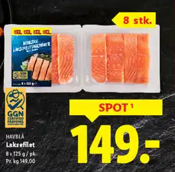 Lidl HAVBLÅ Laksefilet tilbud