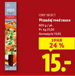 Lidl CHEF SELECT Pizzadej med sauce tilbud