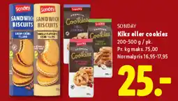 Lidl SONDAY Kiks eller cookies tilbud