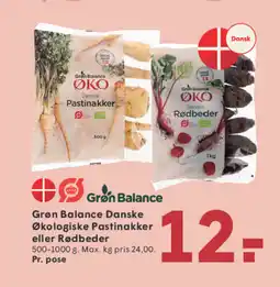 SPAR Grøn Balance Danske Økologiske Pastinakker eller Rødbeder tilbud