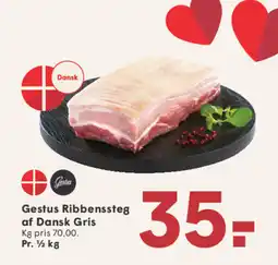 SPAR Gestus Ribbenssteg af Dansk Gris tilbud