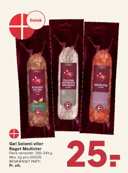 SPAR Gøl Salami eller Røget Medister tilbud