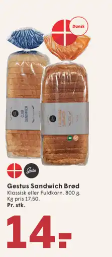 SPAR Gestus Sandwich Brød tilbud