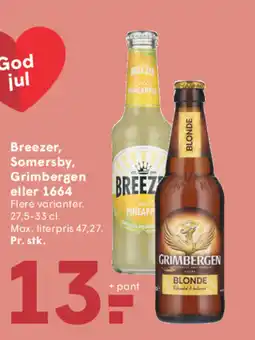 SPAR Breezer, Somersby, Grimbergen eller 1664 tilbud