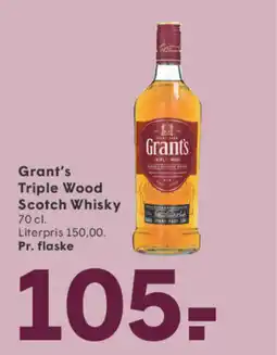SPAR Grant's Triple Wood Scotch Whisky tilbud