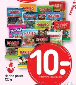REMA 1000 Haribo poser 120 g, DKK 10 tilbud