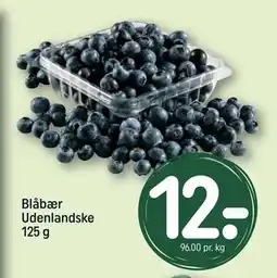 REMA 1000 Blåbær Udenlandske 125 g, DKK 12 tilbud