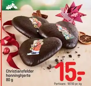 REMA 1000 Christiansfelder honninghjerte 80 g, DKK 15 tilbud