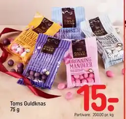 REMA 1000 Toms Guldknas 75 g, DKK 15 tilbud