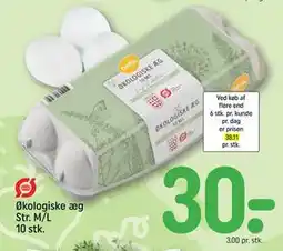 REMA 1000 Økologiske æg Str. M/L 10 stk, DKK 30 tilbud