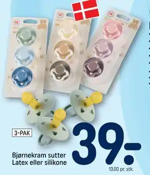 REMA 1000 Bjørnekram sutter Latex eller silikone, DKK 39 tilbud
