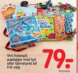 REMA 1000 Vini fiskespil, papbøger med lyd eller fjernstyret bil Frit valg, DKK 79 tilbud