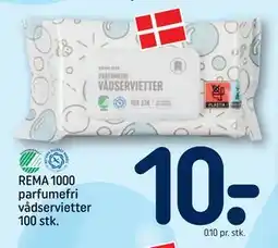 REMA 1000 REMA 1000 parfumefri vådservietter 100 stk, DKK 10 tilbud