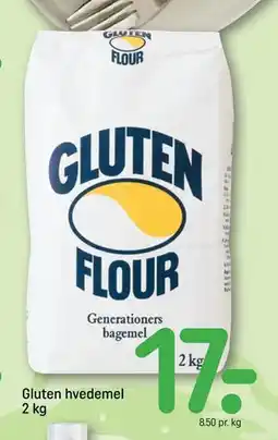 REMA 1000 Gluten hvedemel 2 kg, DKK 17 tilbud