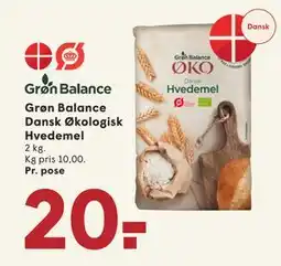 SPAR Grøn Balance Dansk Økologisk Hvedemel, DKK 20 tilbud