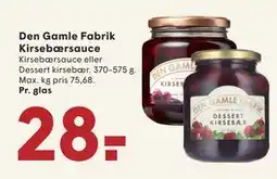 SPAR Den Gamle Fabrik Kirsebærsauce, DKK 28 tilbud