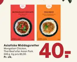 SPAR Asiatiske Middagsretter, DKK 40 tilbud