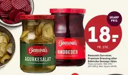 SPAR Beauvais Survarer, Premium Dressing eller Bähncke Sennep i Glas, DKK 18 tilbud