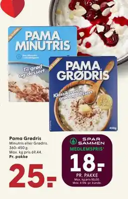 SPAR Pama Grødris, DKK 25, App-pris tilbud