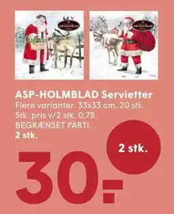 SPAR ASP-HOLMBLAD Servietter, DKK 30 tilbud