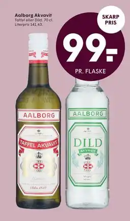 SPAR Aalborg Akvavit, DKK 99 tilbud