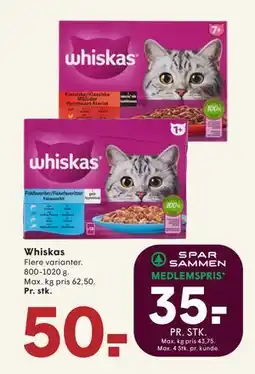 SPAR Whiskas, DKK 50, App-pris tilbud